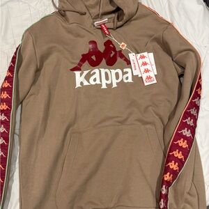 Kappa Brown Hoodie with Red and Orange Accents